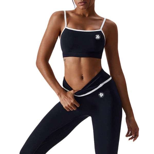Sport Set Schwarz. Leggings mit Sport-BH.